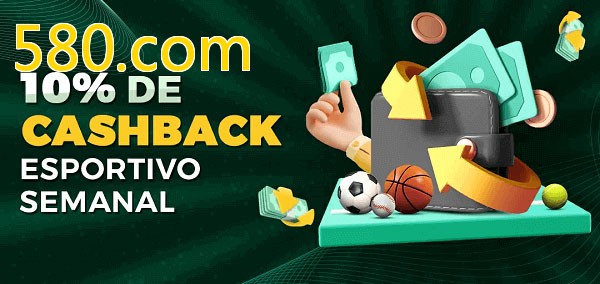 10% de bônus de cashback na 580.com