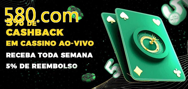 Promoções do cassino ao Vivo 580.com